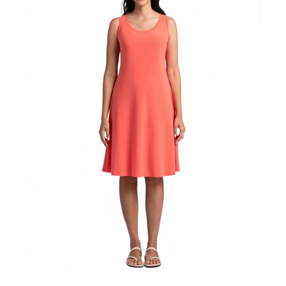 NEW SYMPLI nu tank short dress in coral